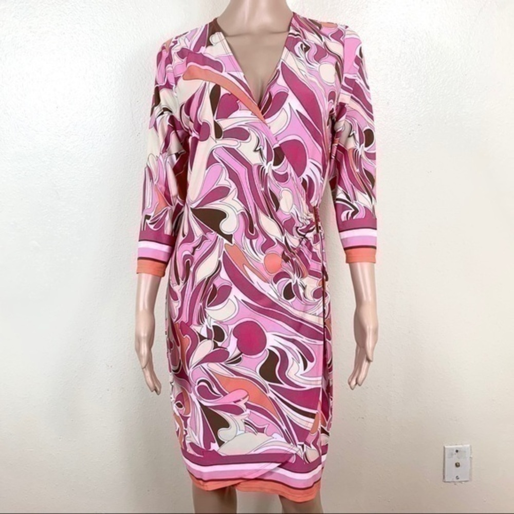 Adrienne Vittadini Women’s Dress pink coral Sz S
